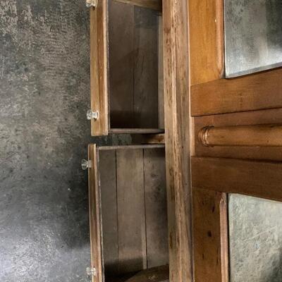 Antique Mirrored Double Door Wardrobe * See Details