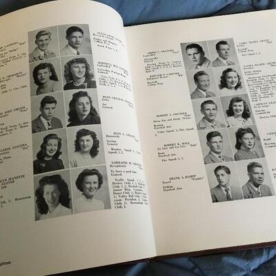 Vintage 1948 Union N.J. High School BOOSTER YEARBOOK 8" X 11", 99 PAGES