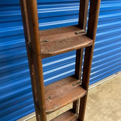 Incredible Antique Library Ladder 
