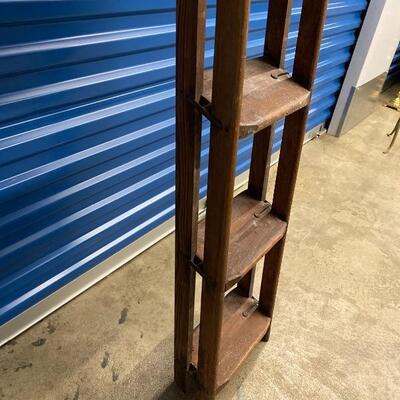 Incredible Antique Library Ladder 