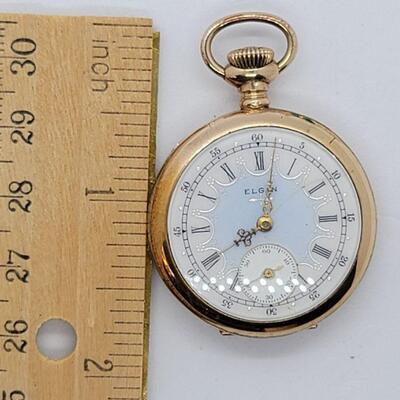 Lot 119: Gold filled Elgin Pocket Watch WORKS, Gold filled Ladies Bulova wristwatch WORKS, Art Deco pocket knife and more!, 