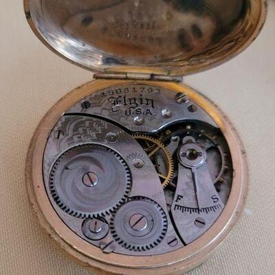 Lot 119: Gold filled Elgin Pocket Watch WORKS, Gold filled Ladies Bulova wristwatch WORKS, Art Deco pocket knife and more!, 