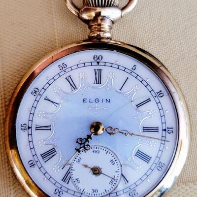 Lot 119: Gold filled Elgin Pocket Watch WORKS, Gold filled Ladies Bulova wristwatch WORKS, Art Deco pocket knife and more!, 