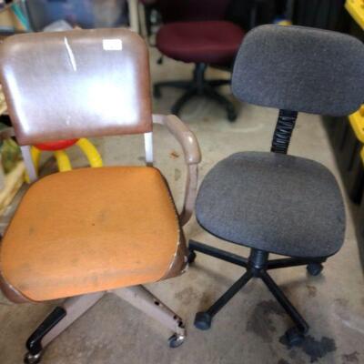 Lot 027  Vintage Office Chairs (2)