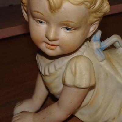 Porcelain Piano Baby Figure 