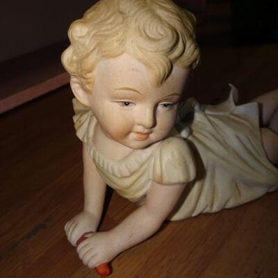 Porcelain Piano Baby Figure 