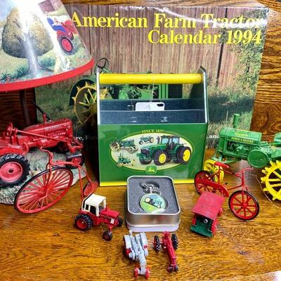 Lot 20: John Deer tractor, play tool box, and more 