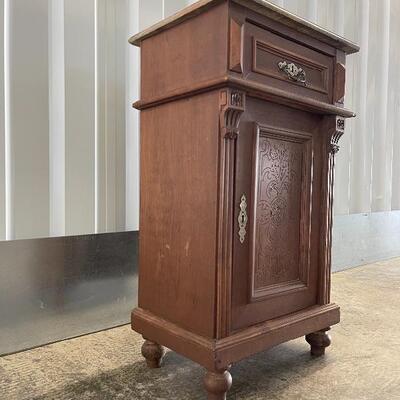 Side Table or Night Stand with Granite Top