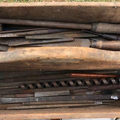 Lot 65 G: Vintage Tool Boxes and Tools