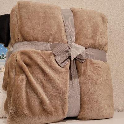 Lot 180: (2) New Super Soft Throw Blankets