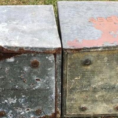 Lot 67 G: Two vintage Abbotts Dairy porch boxes