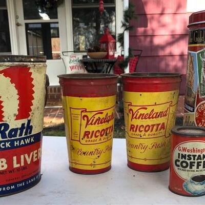 Lot 69 G: Vintage Tins
