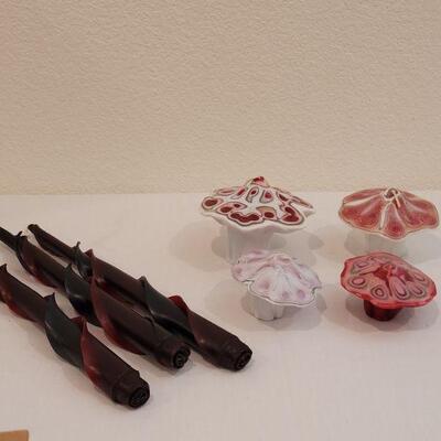 Lot 188: Handmade Mushroom Candles and Twisted Tapers