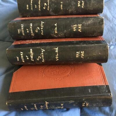 c. 1888 Thomas Babington Macaulay HISTORY OF ENGLAND FROM THE ACCESSION OF JAMES II In Four Volumes Antique Book Set