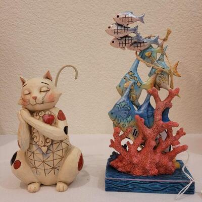 Lot 198: NEW Jim Shores "Hearts Full of Love" & "Sea Life's Beauty"