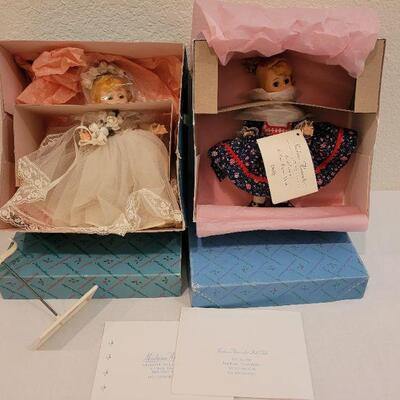 Lot 202: Vintage MADAME ALEXANDER "Dolly" & "Bride"