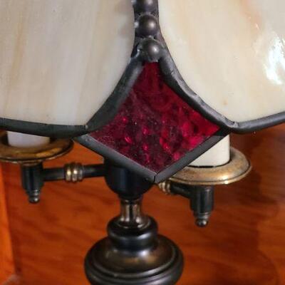 Lot 126: Stained/Slag glass Lamp