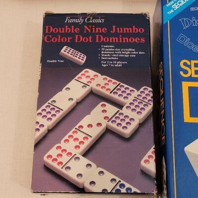 Lot 210: Scrabble, Sequence Dice and Double 9 Dominos 