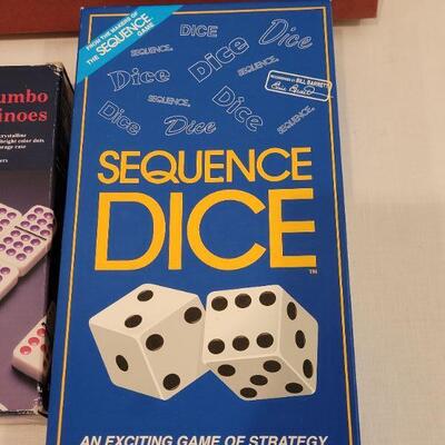 Lot 210: Scrabble, Sequence Dice and Double 9 Dominos 