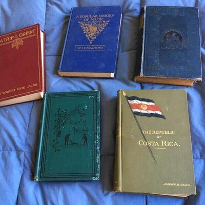 Lot of 5 Antique Rare Books c. 1900