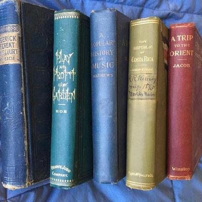 Lot of 5 Antique Rare Books c. 1900