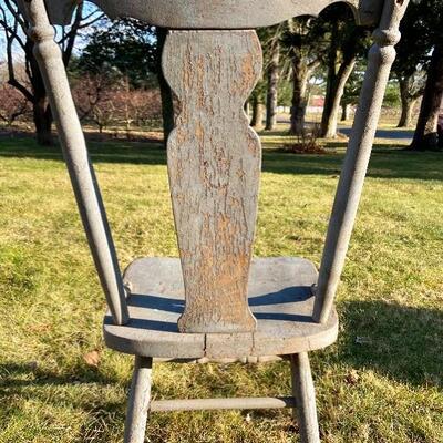 Lot 73: Antique Bench and chair