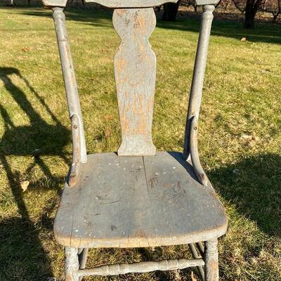 Lot 73: Antique Bench and chair