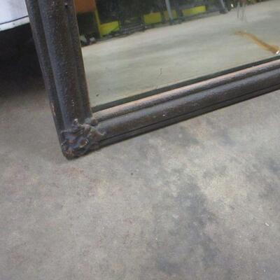 Lot 240 - Late 1800's Framed Farm Scene & Mirror  18" x 29"