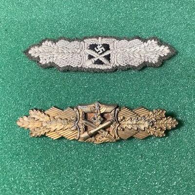 LOT#409B: WWII Nazi Close Combat Badge & Patch