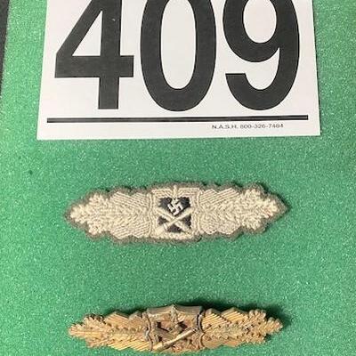 LOT#409B: WWII Nazi Close Combat Badge & Patch