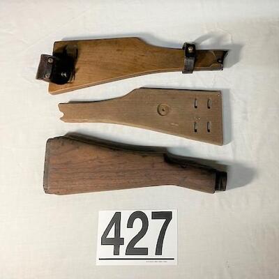 LOT#427: Assorted Stocks Including Mauser, Enfield & Others