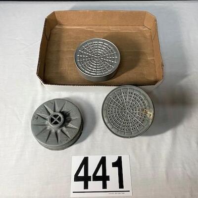 LOT#441: German WWII Gas Mask Filters 3rd Reich Mark