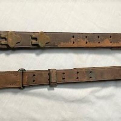 LOT#468: Pair of 1942 Boyle Leather Slings