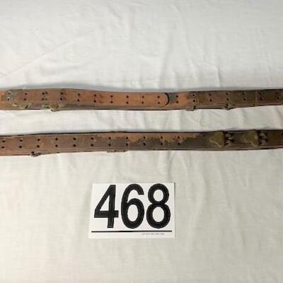 LOT#468: Pair of 1942 Boyle Leather Slings