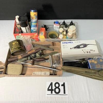LOT#481: Assorted Gun Cleaning Lot & More