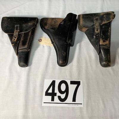LOT#497: WWII Era Holsters w/ Condition Issues