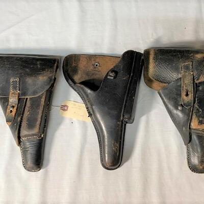 LOT#497: WWII Era Holsters w/ Condition Issues