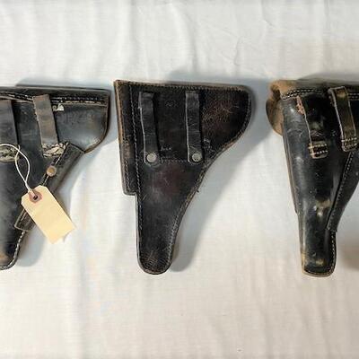 LOT#497: WWII Era Holsters w/ Condition Issues