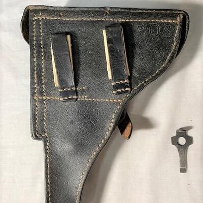LOT#500: Leunerg Bautzen P.08 Luger Holster 3rd Reich Mark