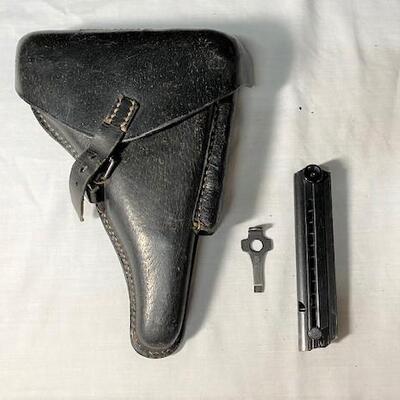 LOT#500: Leunerg Bautzen P.08 Luger Holster 3rd Reich Mark