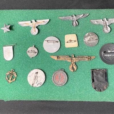 LOT#509: 15 Assorted Nazi & Other Pins