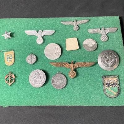 LOT#509: 15 Assorted Nazi & Other Pins