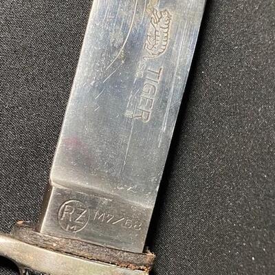 LOT#522: WWII 3rd Reich Hitler Youth Knife Tiger Solingen