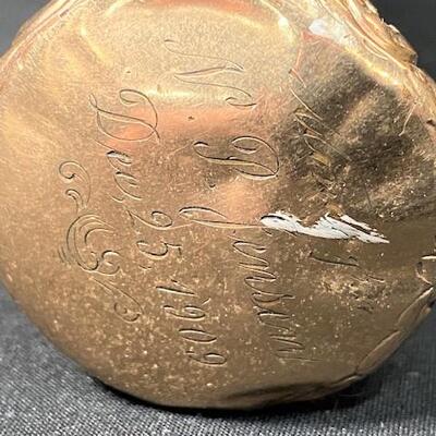 LOT#524: Oak Cane w/ Tested 11K Gold Pommel