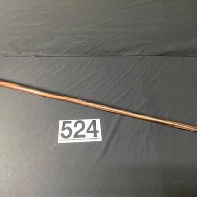 LOT#524: Oak Cane w/ Tested 11K Gold Pommel