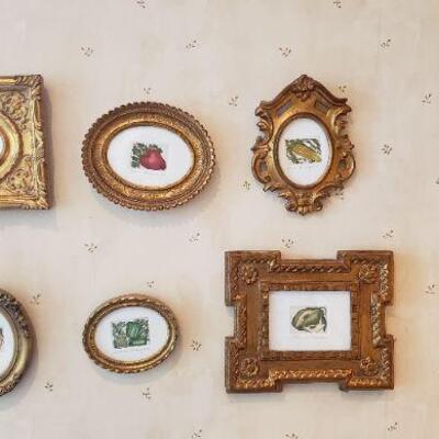 6 Small Gold Frames