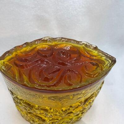 Yellow glass jar