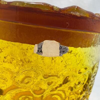 Yellow glass jar