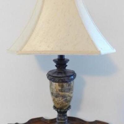 Decorative Marble Urn Post Lamp with Shade 29