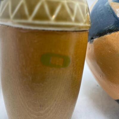 Oil and Vinegar dispensers/ pottery signed Andersen 